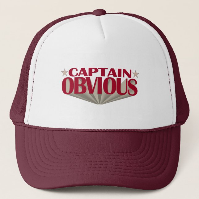 Gorra De Camionero Capitán Obvious (Anverso)