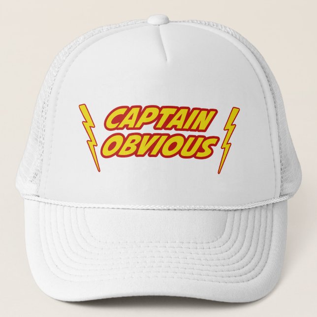 Gorra De Camionero Capitán Obvious Superhero (Anverso)