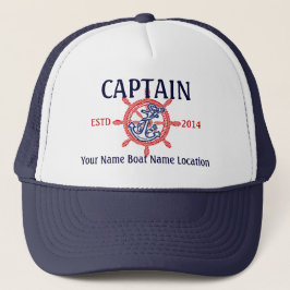 Gorra De Camionero Capitán personalizado del capitán primer compañero