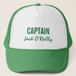 Gorra De Camionero Capitán Personalizado Verde