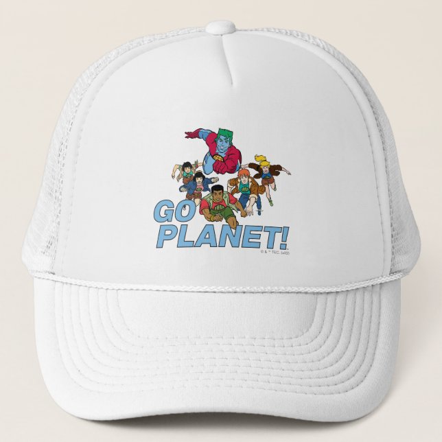 Gorra De Camionero Capitán Planeta y los planetarios - ¡Vamos Planeta (Anverso)