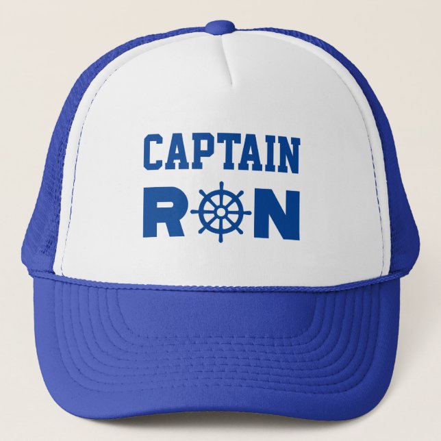 Gorra De Camionero Capitán Ron Trucker Hat (Anverso)
