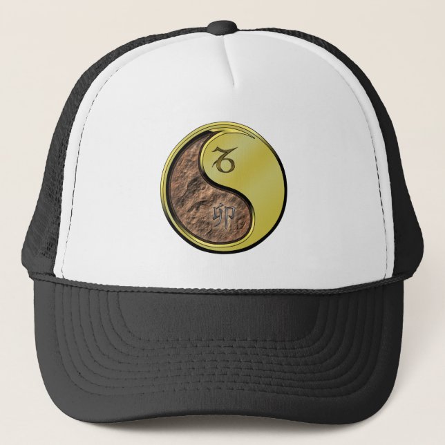Gorra De Camionero Capricornio y Conejo de Metal (Anverso)