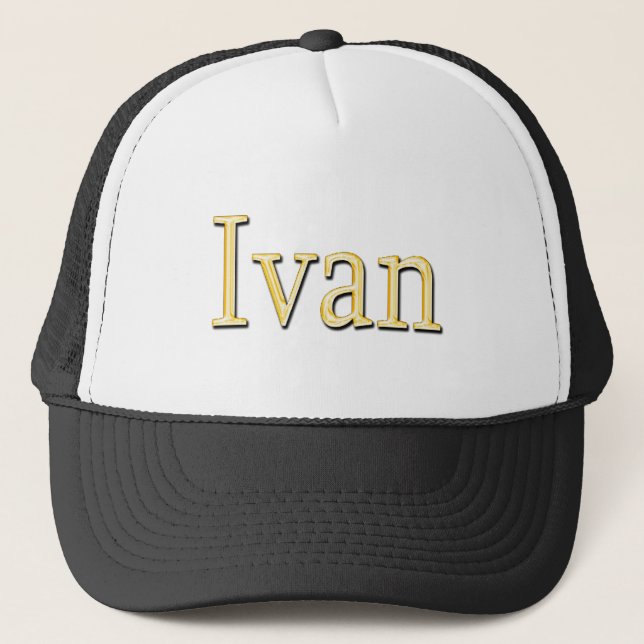 Gorra De Camionero Cápsula de moda personalizada con marca IVAN (Anverso)