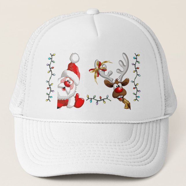 Gorra De Camionero Captura de Santa y Rudolph (Anverso)
