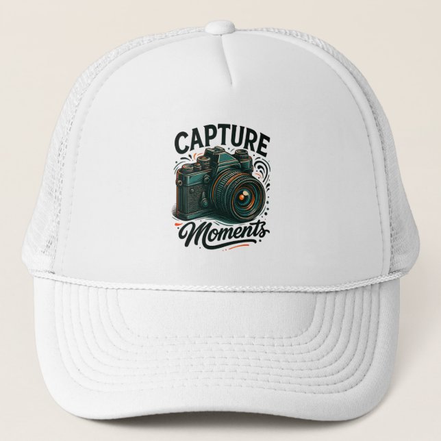 Gorra De Camionero Capture Moments Retro Camera Art Hat (Anverso)