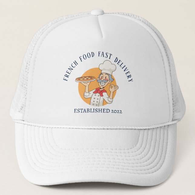 Gorra De Camionero Capuchón de camionetas retro pizza (Anverso)