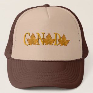 Gorra De Camionero Capuchones de camionero de hojas de arce de Cap Ca