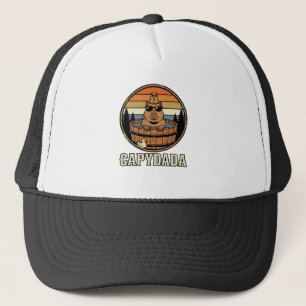 Gorra De Camionero Capydada Capybara Papá Diseño Vectorial Retro Bañe