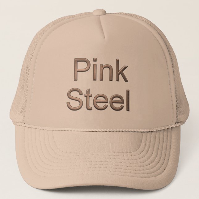 Gorra de camionero caqui de acero rosa (Anverso)
