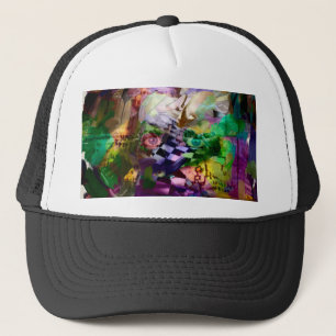 Gorra De Camionero Cara abstracta con símbolos