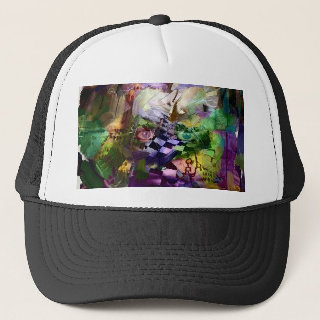 Gorra De Camionero Cara abstracta con símbolos (Anverso)