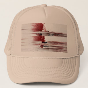Gorra De Camionero Cara abstracta en rojo