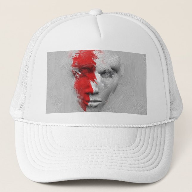 Gorra De Camionero Cara blanca roja (Anverso)