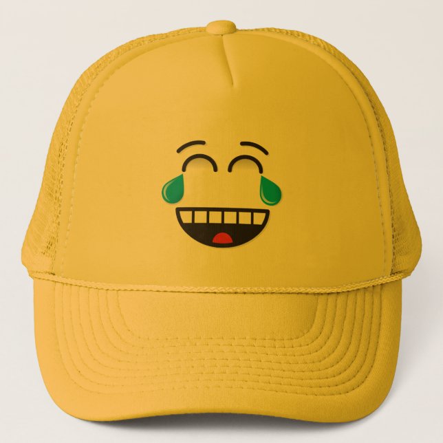 Gorra De Camionero Cara con lágrimas de alegría (Anverso)