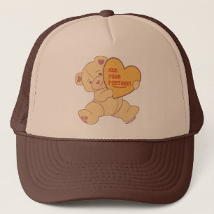 Gorra De Camionero Cara de color rosa rosa de oso suave