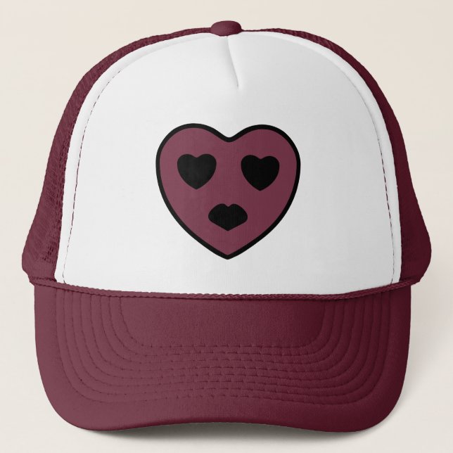 Gorra De Camionero Cara de corazón (Anverso)