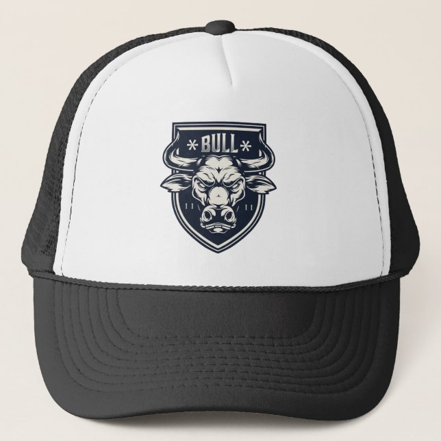 Gorra De Camionero Cara de gran toro enojada (Anverso)