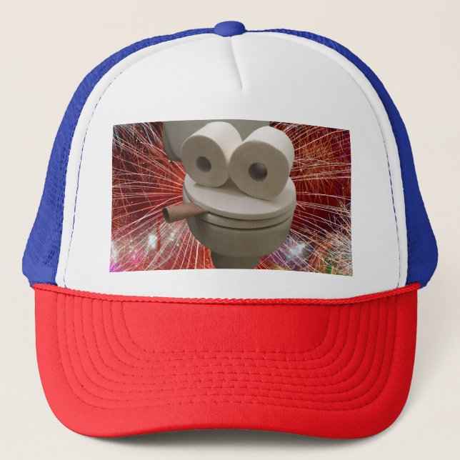 Gorra De Camionero Cara de inodoro sonriente (Anverso)