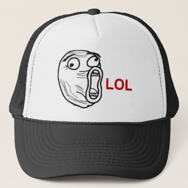 Gorra De Camionero Cara de la rabia de LOL (Anverso)