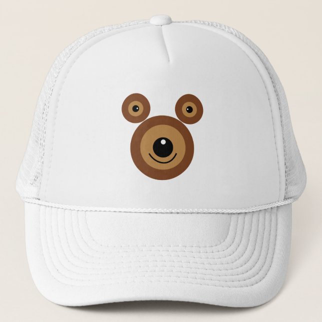 Gorra De Camionero Cara de oso divertida (Anverso)