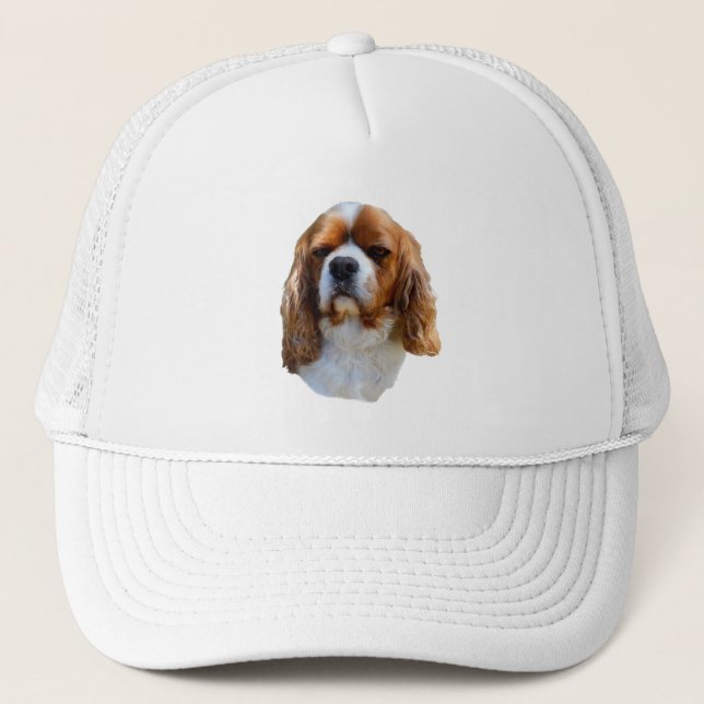 Gorra De Camionero Cara de perro spaniel Cavalier, (Anverso)