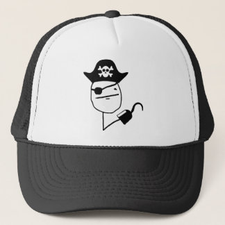 Gorra De Camionero Cara de póker del pirata - meme