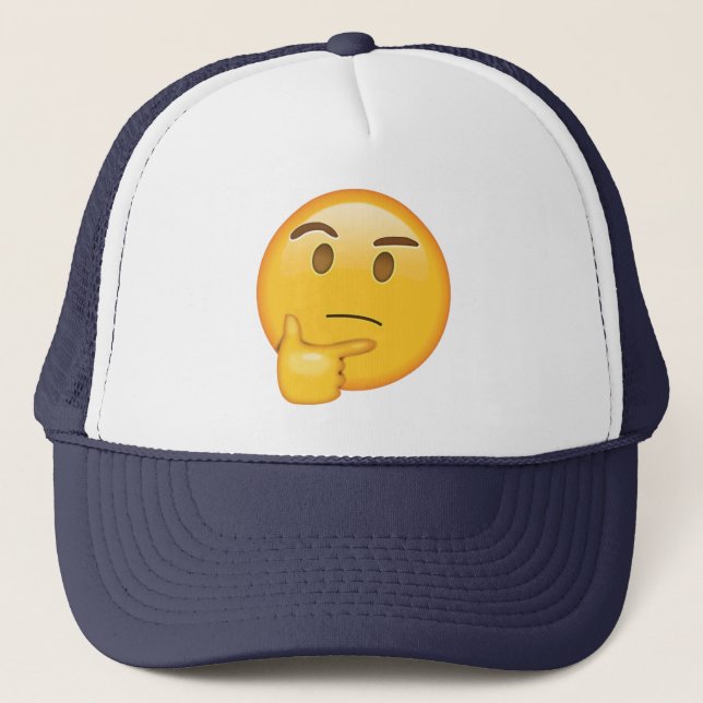 Gorra De Camionero Cara de reflexión - Emoji (Anverso)
