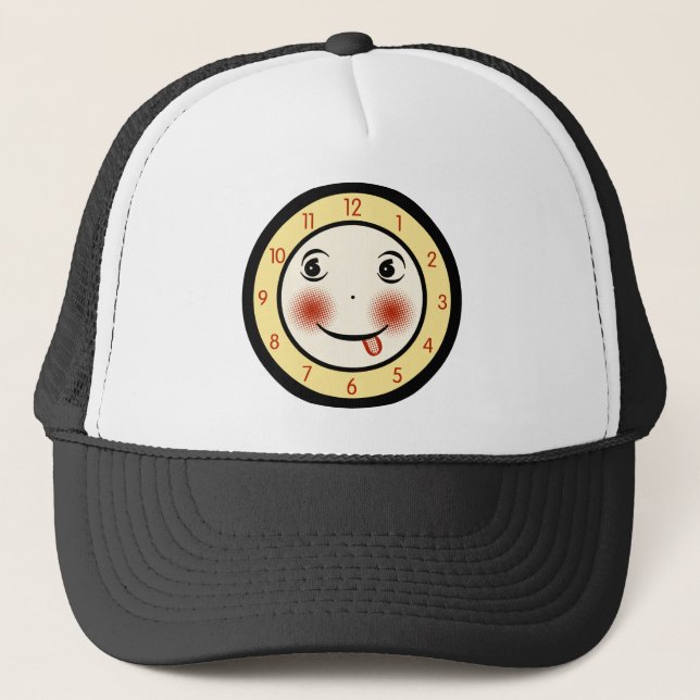 Gorra De Camionero Cara de reloj Goofy retro (Anverso)