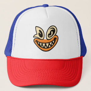 Gorra De Camionero Cara de sonrisa amplia y loca: camiseta gráfica au