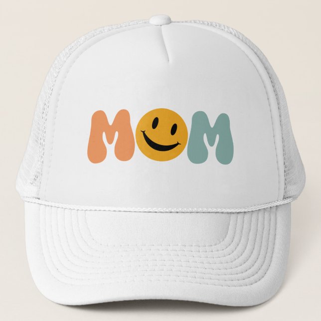 Gorra De Camionero Cara de sonrisa de mamá (Anverso)