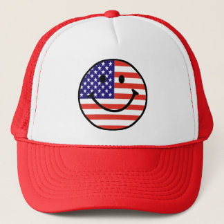 Gorra De Camionero Cara de sonrisa patriótica