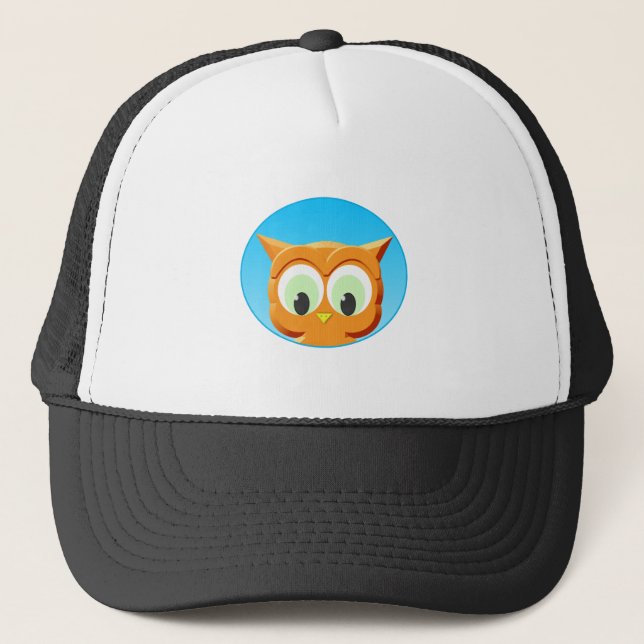 Gorra De Camionero Cara De Un Pequeño Búho (Anverso)
