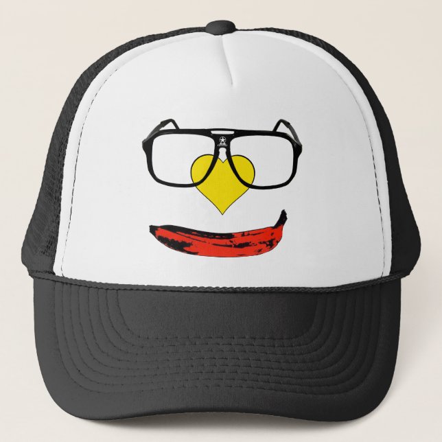 Gorra De Camionero Cara del arte pop de la tarjeta del día de San (Anverso)