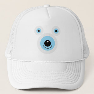 Gorra De Camionero Cara divertida de oso blanco