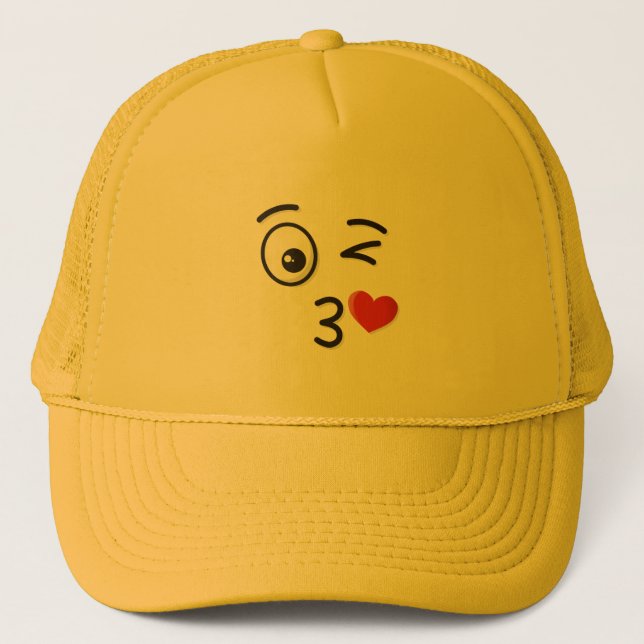 Gorra De Camionero Cara lanzando un beso (Anverso)