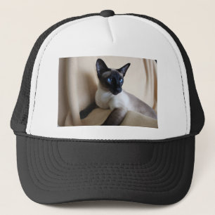 Gorra De Camionero Cara magnífica del gato siamés