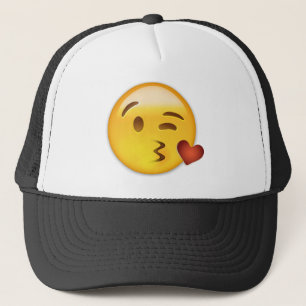 Gorra De Camionero Cara que lanza una emoji del beso