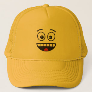 Gorra De Camionero Cara sonriente con boca abierta