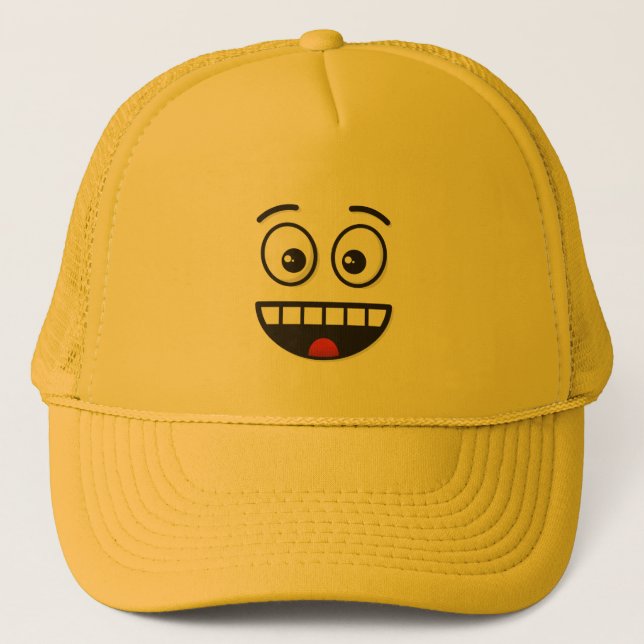 Gorra De Camionero Cara sonriente con boca abierta (Anverso)