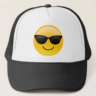 Gorra De Camionero Cara sonriente con gafas de sol Emoji Guay