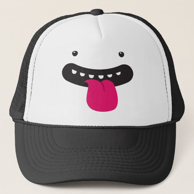 Gorra De Camionero cara tonta grande del monstruo (Anverso)