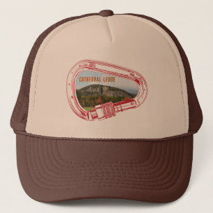 Gorra De Camionero Carabiner de escalada de borde de la catedral