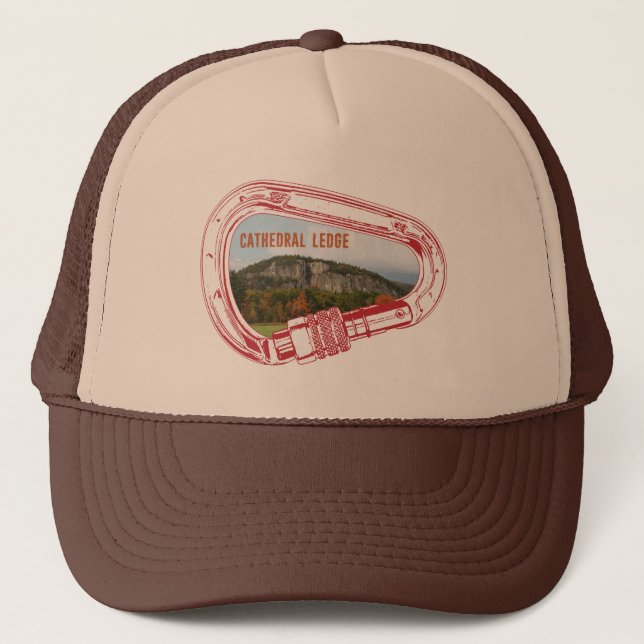 Gorra De Camionero Carabiner de escalada de borde de la catedral (Anverso)