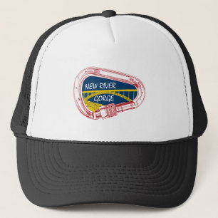 Gorra De Camionero Carabiner de escalada de la garganta del nuevo río