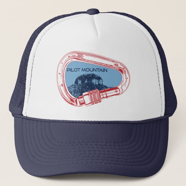 Gorra De Camionero Carabiner de escalada en Carolina del Norte (Anverso)