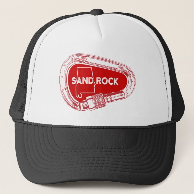 Gorra De Camionero Carabiner de escalada rock sand Rock Alabama (Anverso)
