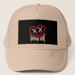 Gorra De Camionero carácter cardíaco con ojos muertos y sonrisa pulve