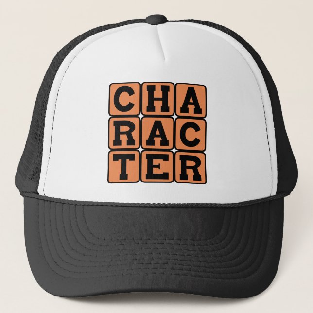 Gorra De Camionero Carácter, motivacional (Anverso)