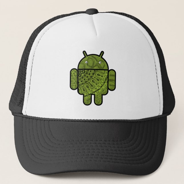 Gorra De Camionero Carácter Pancho Doodle para el robot Android™ (Anverso)